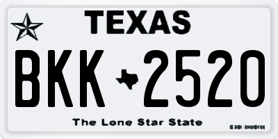 TX license plate BKK2520