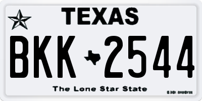 TX license plate BKK2544