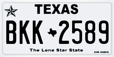 TX license plate BKK2589