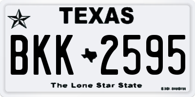 TX license plate BKK2595