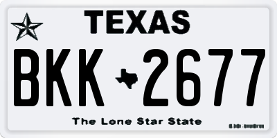 TX license plate BKK2677