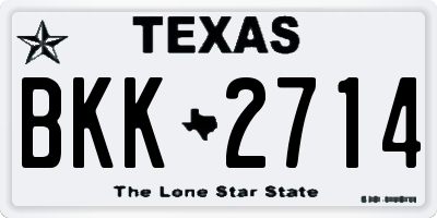 TX license plate BKK2714