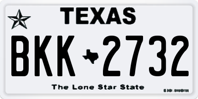 TX license plate BKK2732