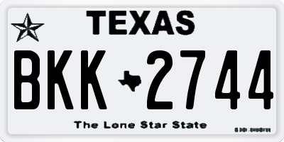 TX license plate BKK2744