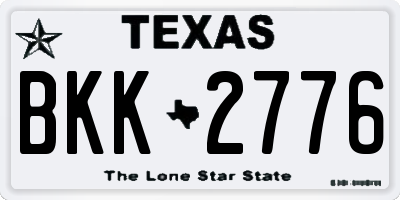 TX license plate BKK2776
