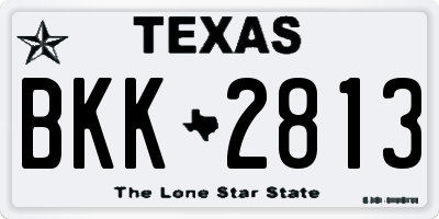 TX license plate BKK2813