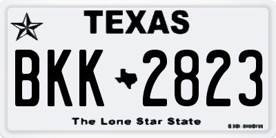 TX license plate BKK2823