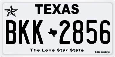 TX license plate BKK2856