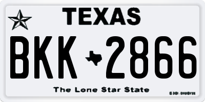 TX license plate BKK2866