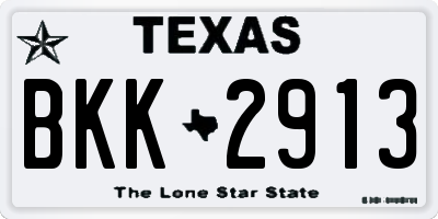 TX license plate BKK2913