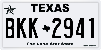 TX license plate BKK2941