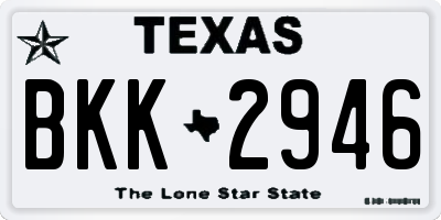 TX license plate BKK2946