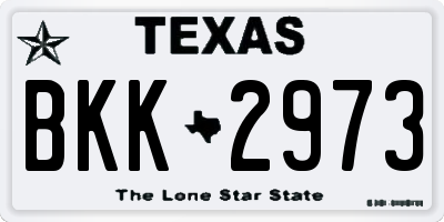 TX license plate BKK2973