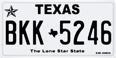 TX license plate BKK5246