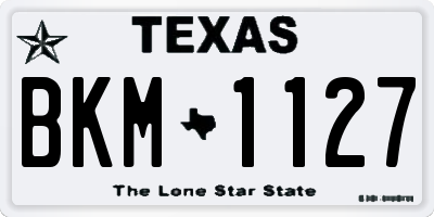TX license plate BKM1127