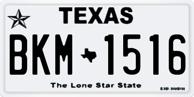 TX license plate BKM1516