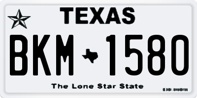 TX license plate BKM1580