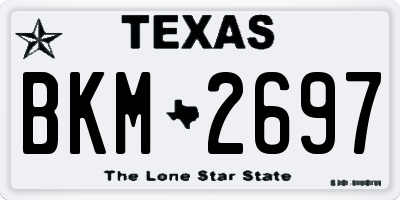 TX license plate BKM2697