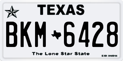 TX license plate BKM6428