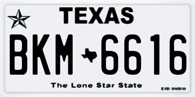 TX license plate BKM6616