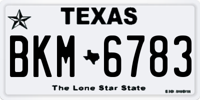 TX license plate BKM6783
