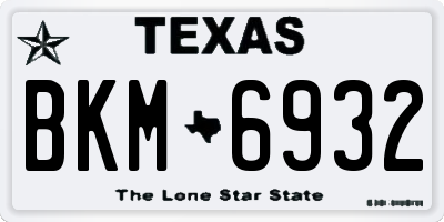 TX license plate BKM6932