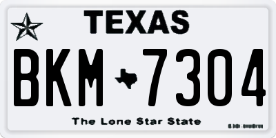 TX license plate BKM7304