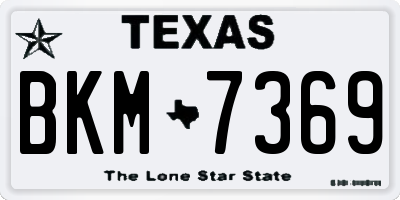 TX license plate BKM7369
