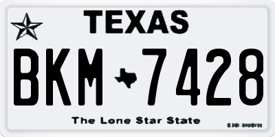 TX license plate BKM7428