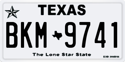 TX license plate BKM9741