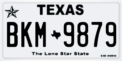 TX license plate BKM9879