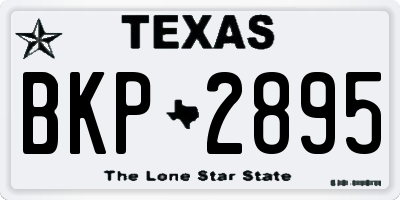 TX license plate BKP2895