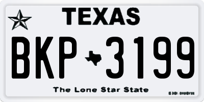 TX license plate BKP3199