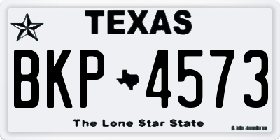 TX license plate BKP4573