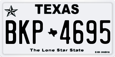 TX license plate BKP4695