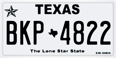 TX license plate BKP4822