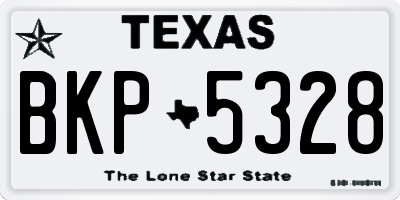 TX license plate BKP5328