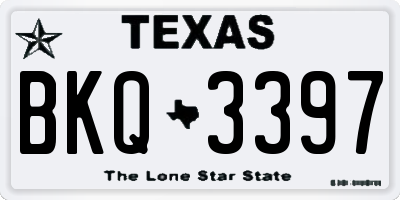 TX license plate BKQ3397