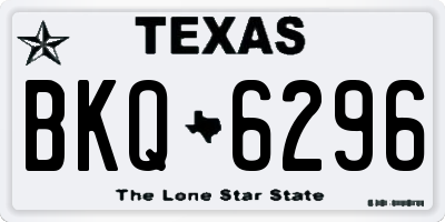 TX license plate BKQ6296