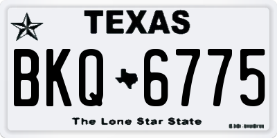 TX license plate BKQ6775