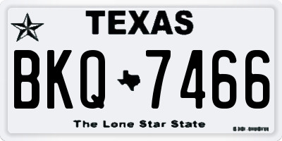 TX license plate BKQ7466