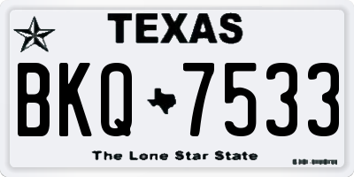 TX license plate BKQ7533