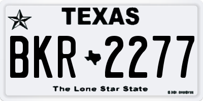 TX license plate BKR2277