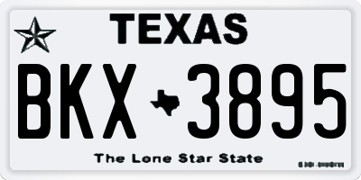 TX license plate BKX3895