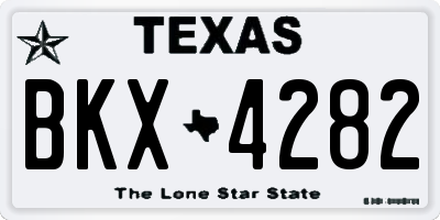 TX license plate BKX4282