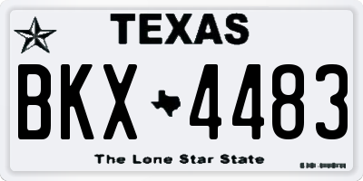 TX license plate BKX4483
