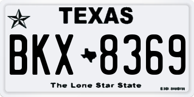 TX license plate BKX8369
