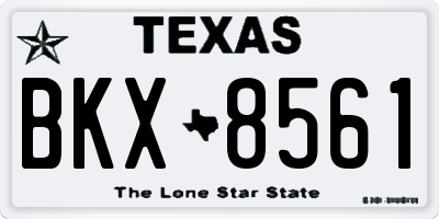 TX license plate BKX8561