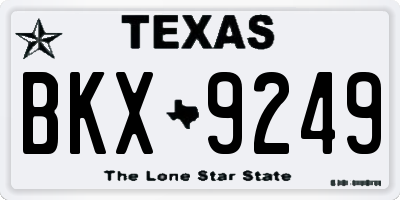 TX license plate BKX9249