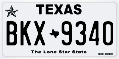 TX license plate BKX9340